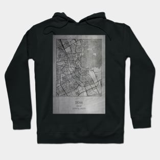 Doha, Qatar, city map poster Hoodie